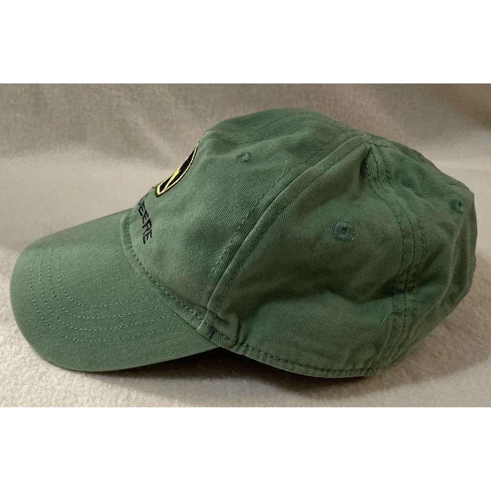 John Deere Hook And Loop Youth Hat Cap One Size fits All Weathered Tractor Green